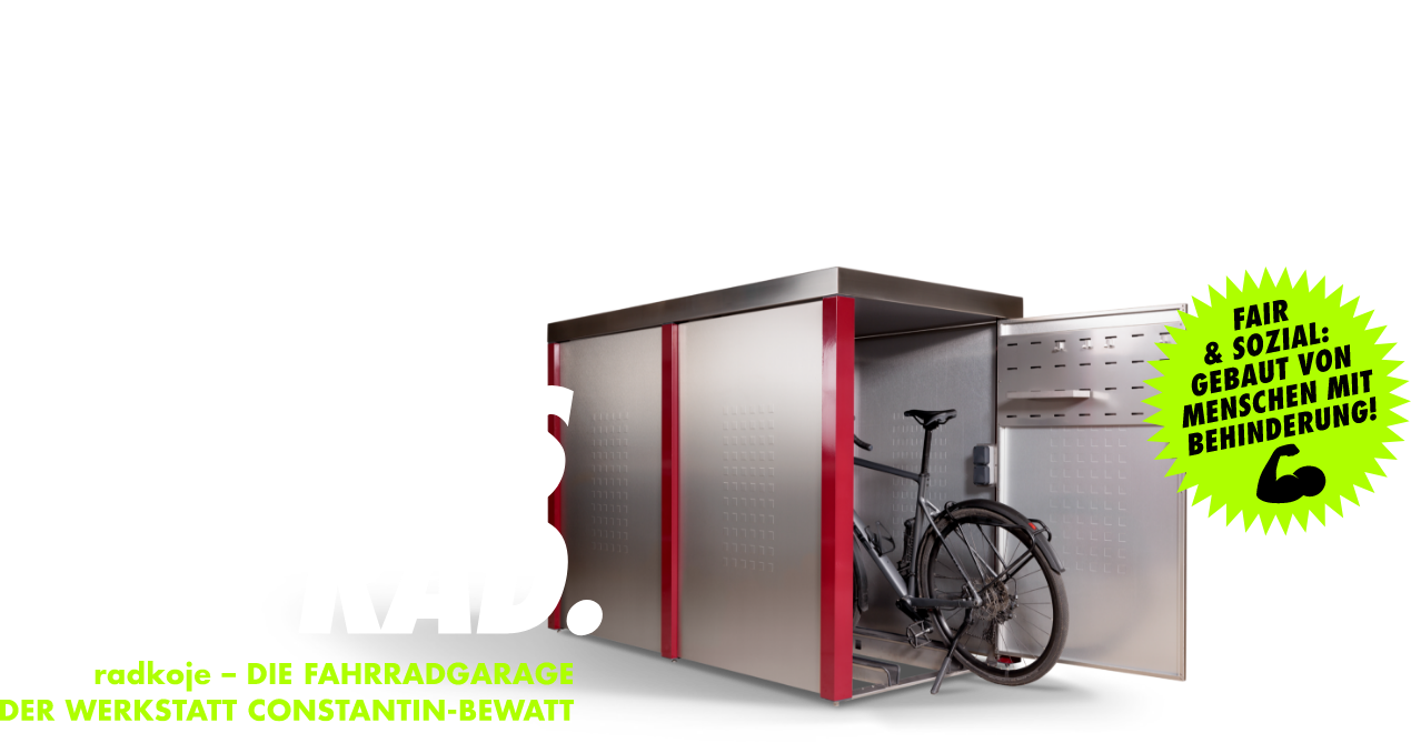 radkoje – die Fahrradgarage der Werkstatt Constantin-Bewatt